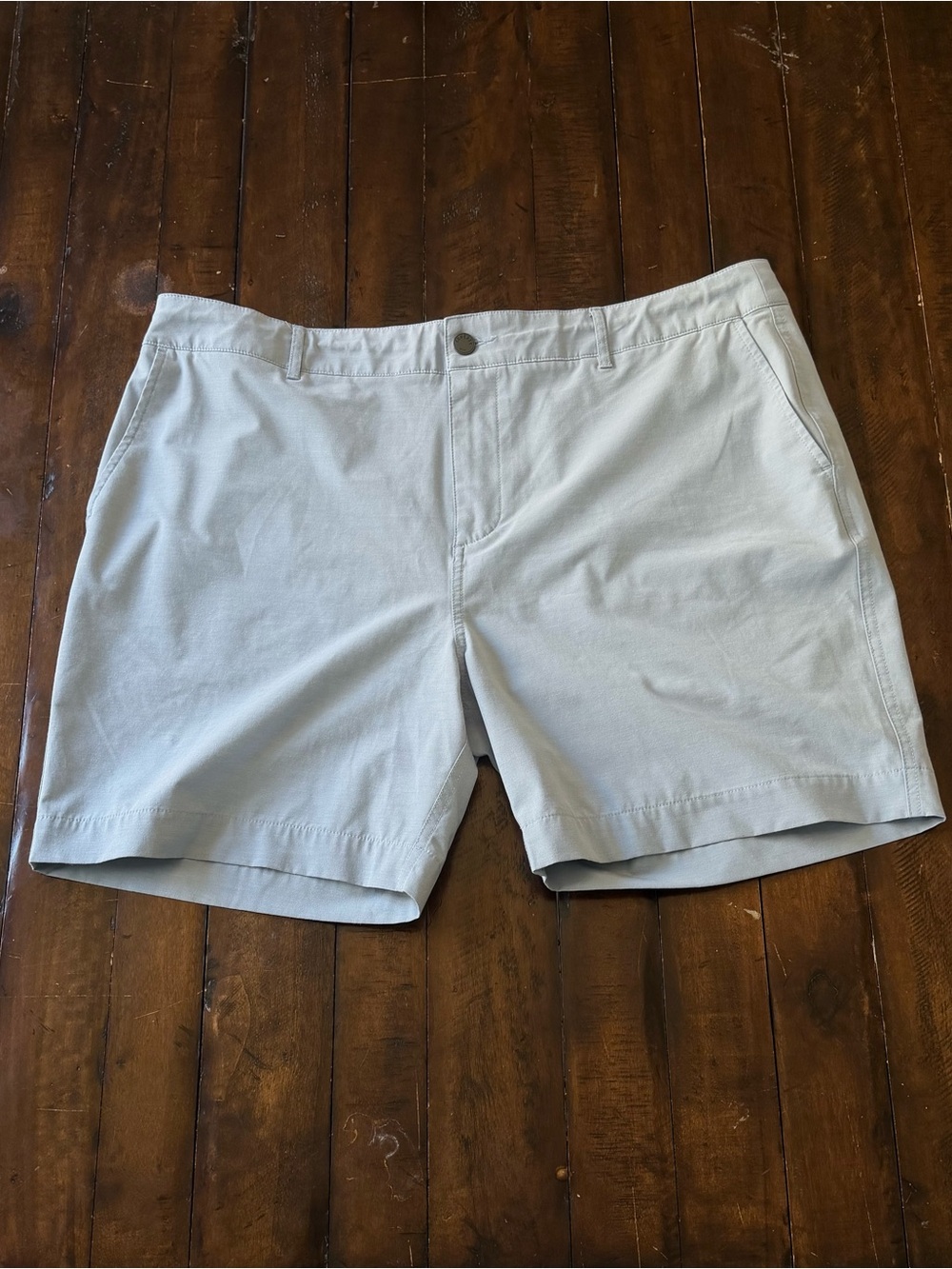 Faherty All Day Shorts Men's Chino Shorts – Size 38 – Light Gray-Blue 7” inseam